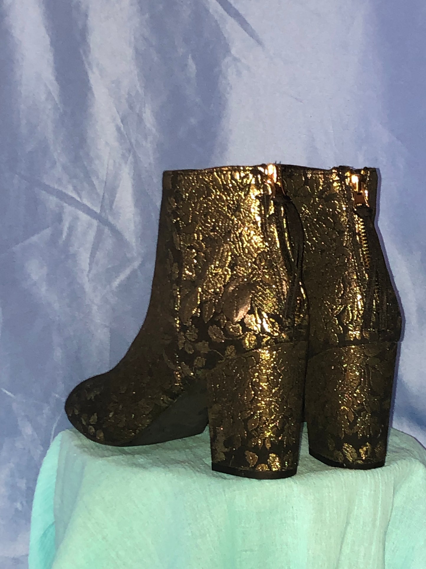 Gold Embroidered Steve Madden Boot