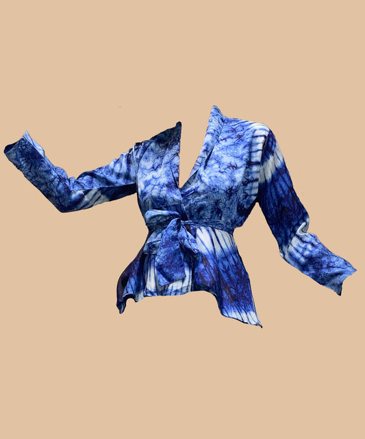 Blue Tie Dye Wrap